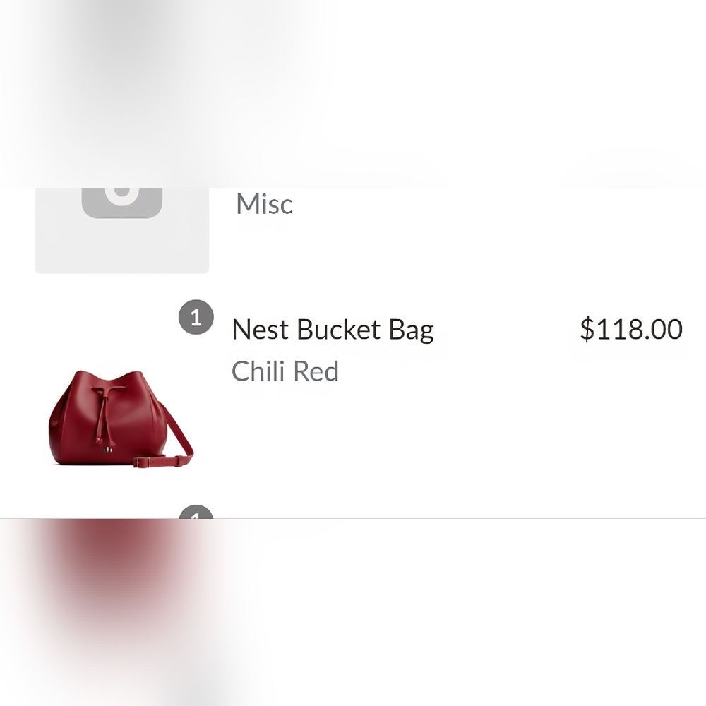 Portland Leather Red Bucket Bag - Picture 10 of 10